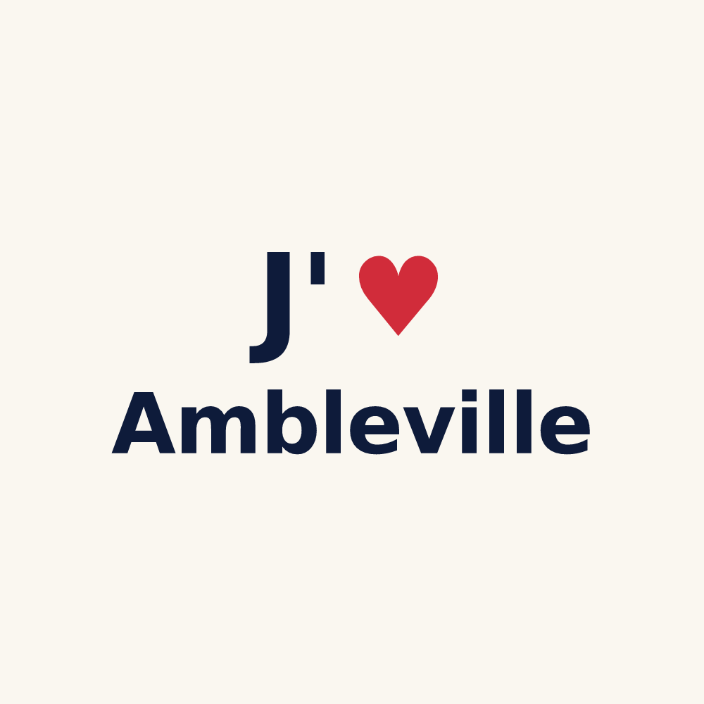 Tasse personnalisée Ambleville — design « J'aime Ambleville » imprimé sur la tasse