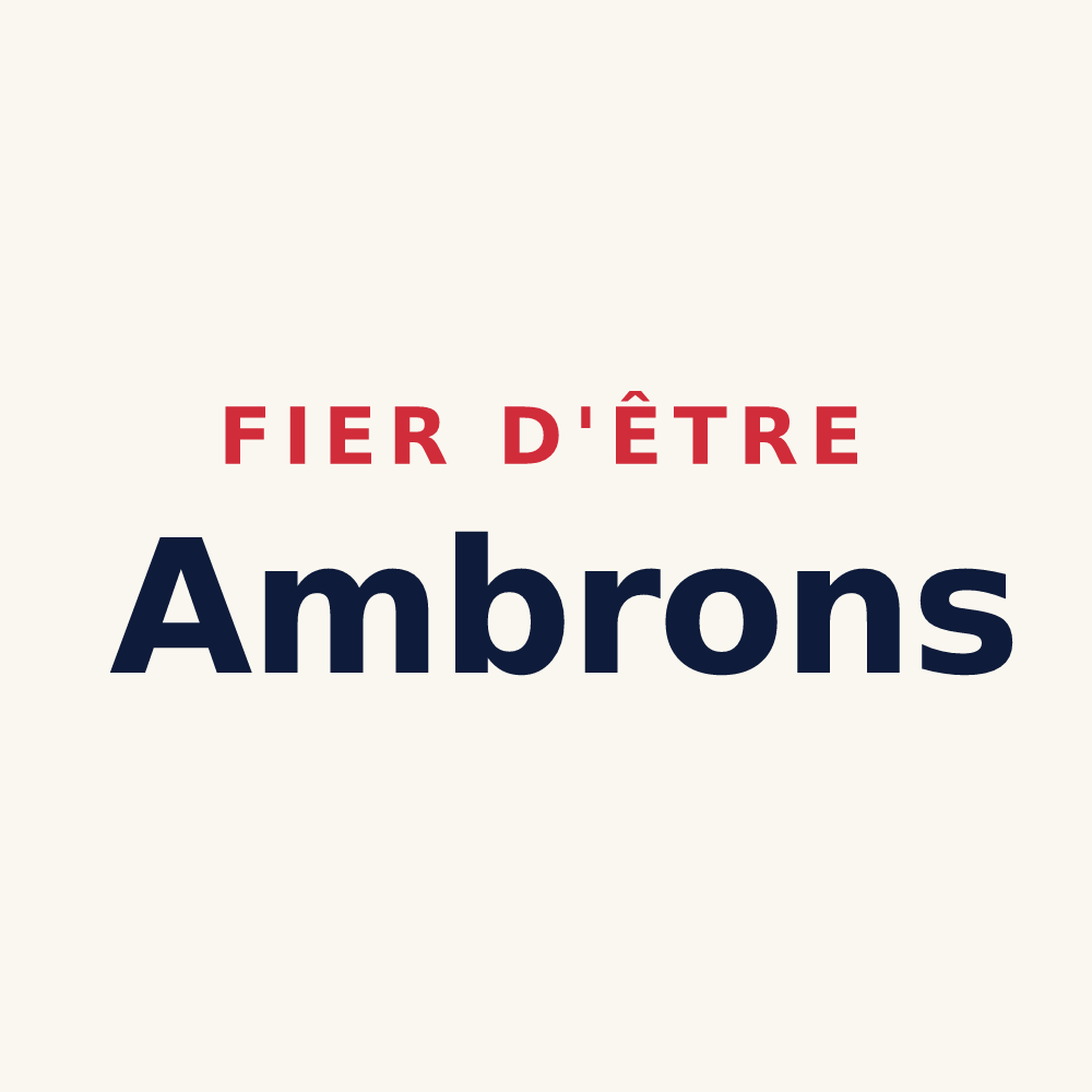 Tasse « Fier d'être Ambrons » — design pour Ambronay