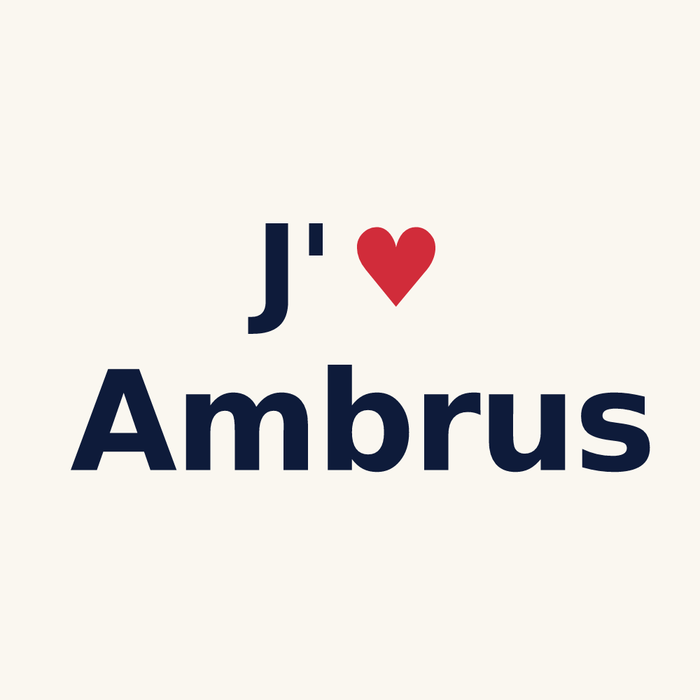 Tasse personnalisée Ambrus — design J'aime Ambrus