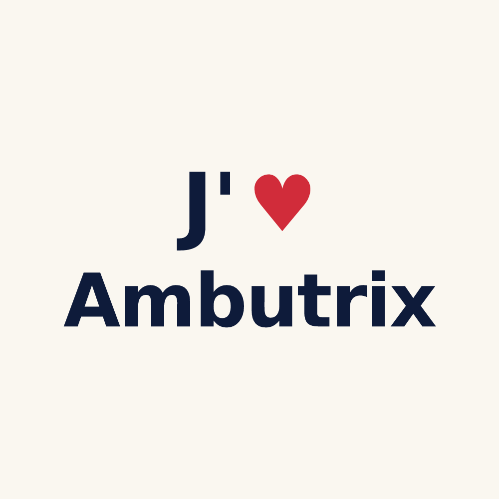 Tasse personnalisée Ambutrix — design J'aime Ambutrix
