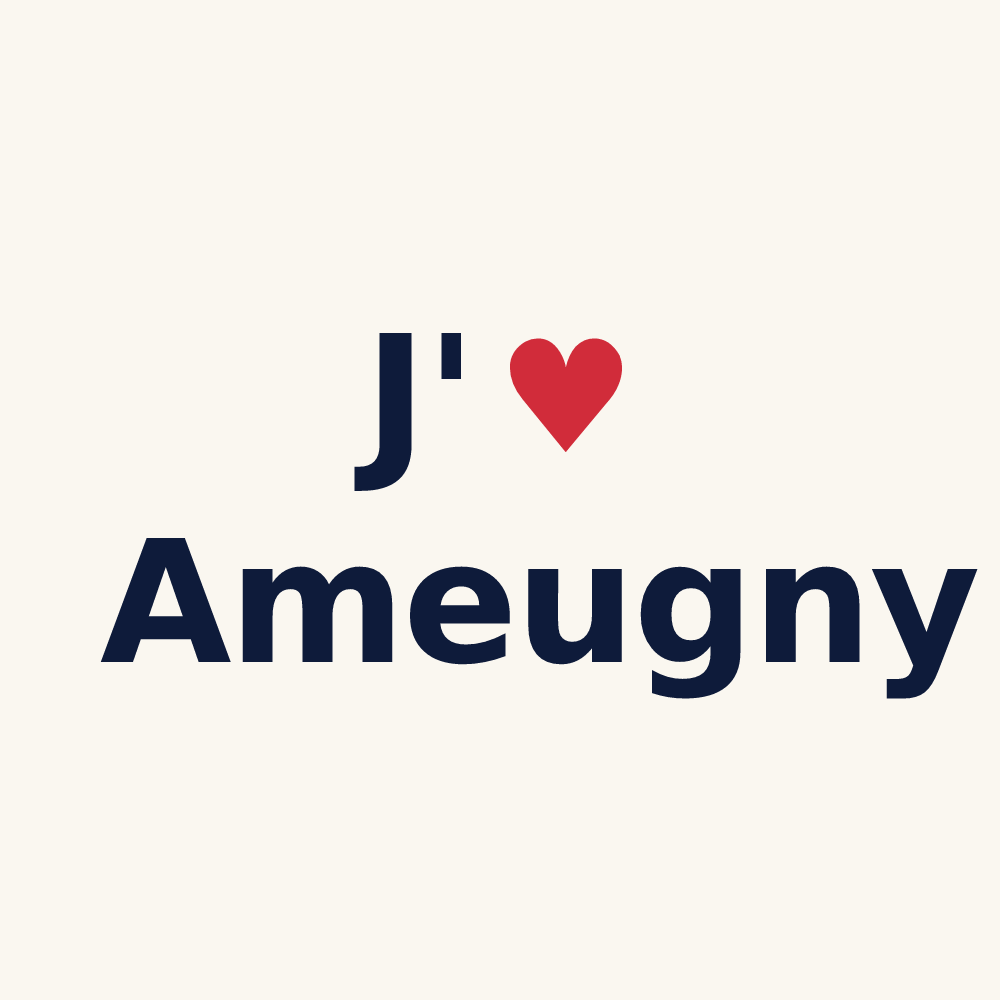 Tasse personnalisée Ameugny — design J'aime Ameugny