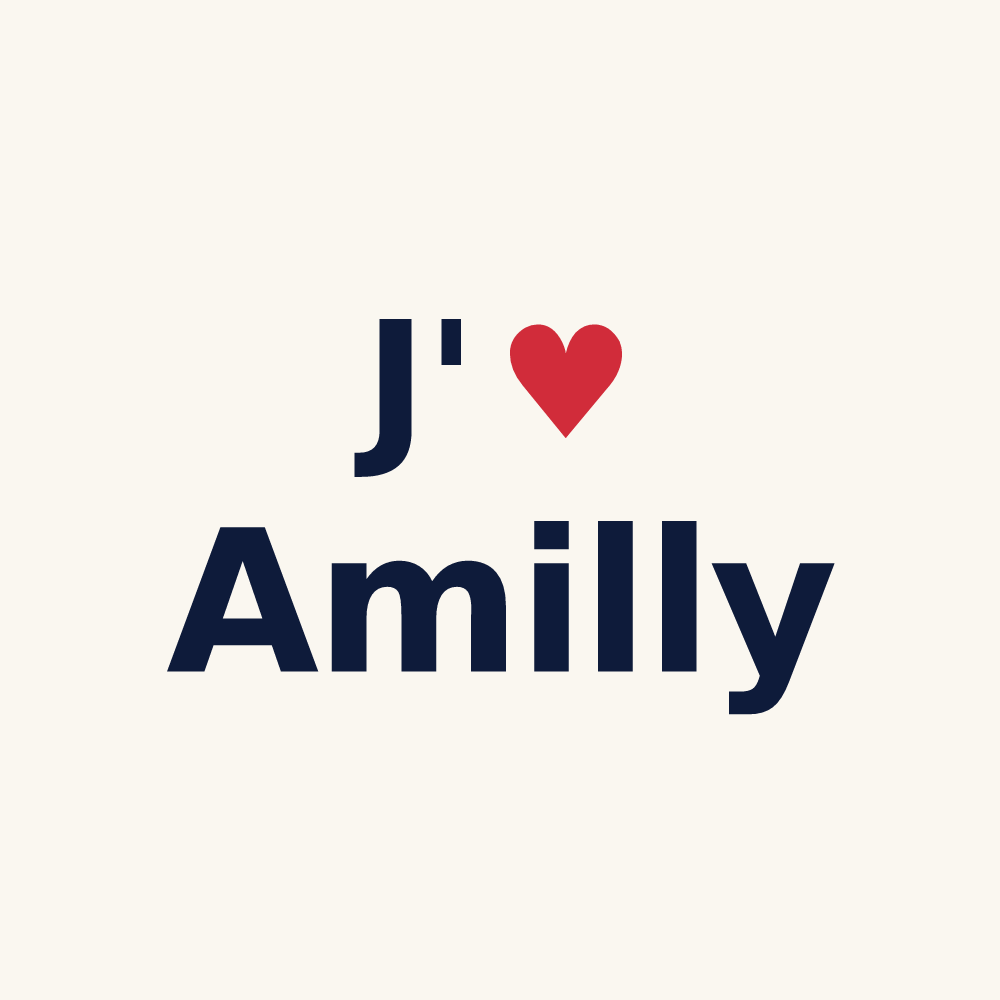 Tasse personnalisée Amilly — design J'aime Amilly