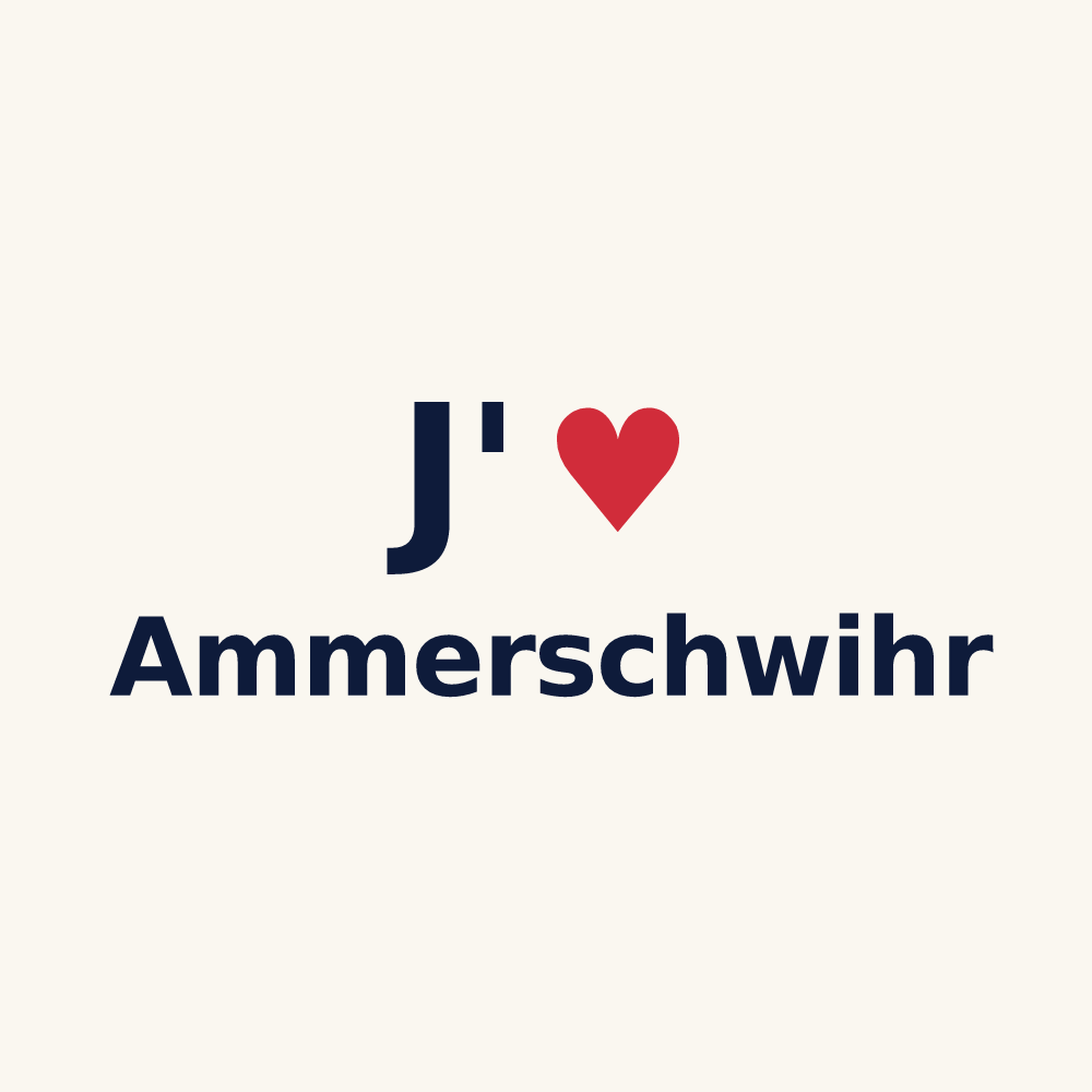 Tasse personnalisée Ammerschwihr — design J'aime Ammerschwihr