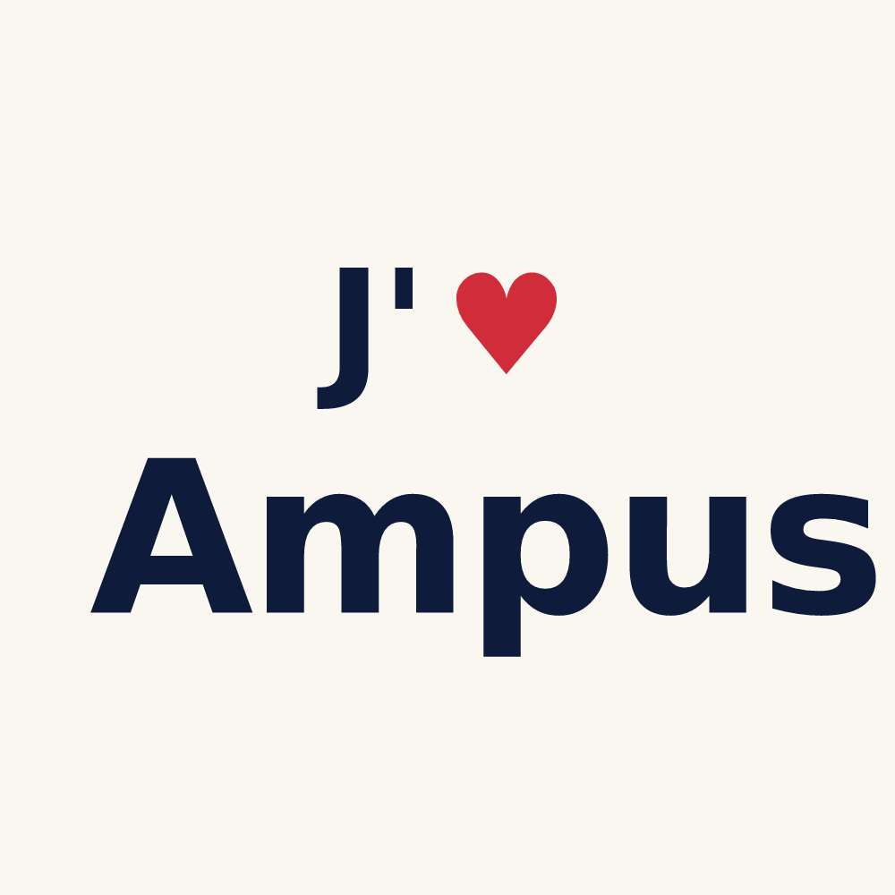 Tasse personnalisée Ampus — design J'aime Ampus