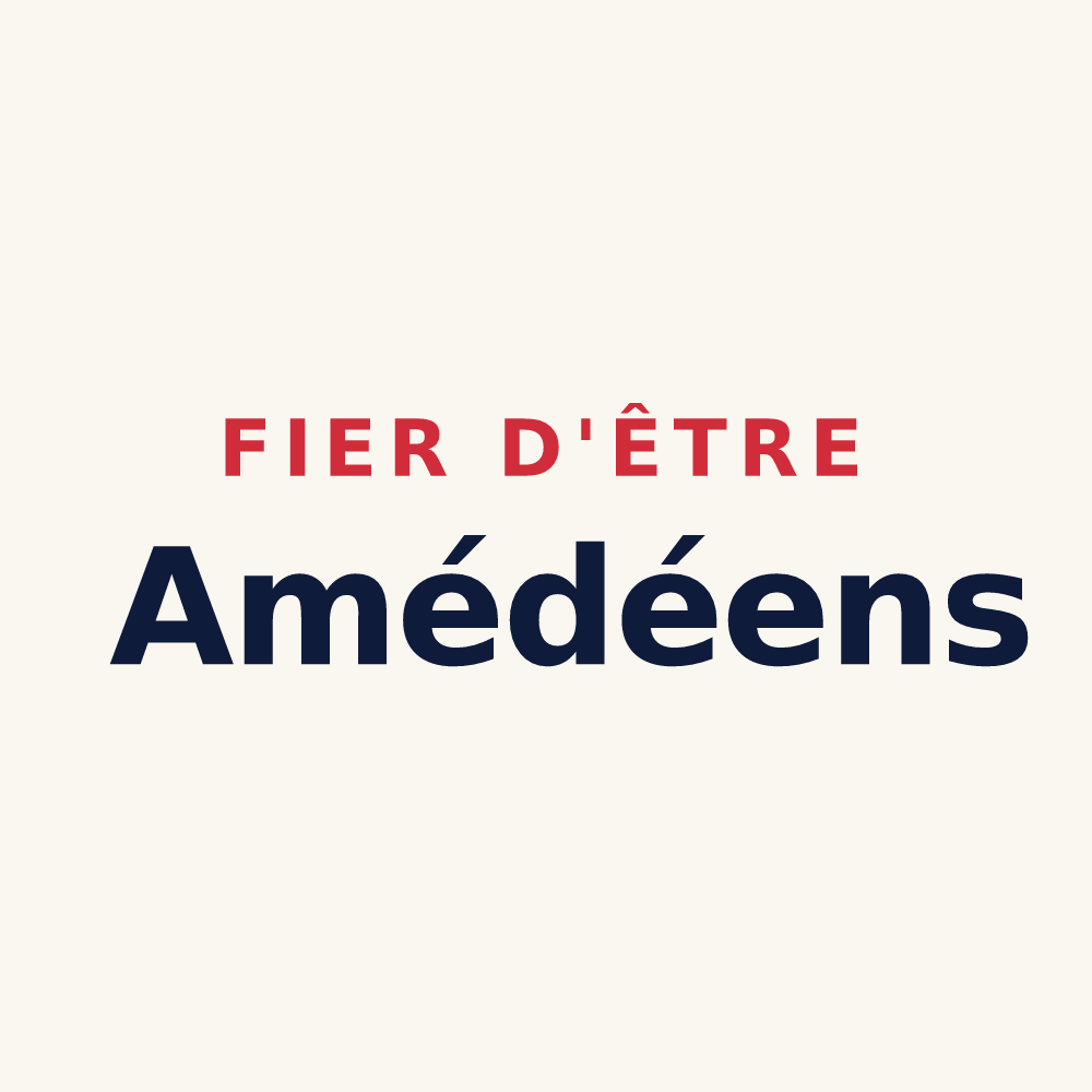 Tasse « Fier d'être Amédéens » — design pour Amy