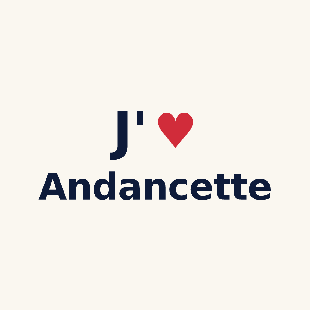Tasse personnalisée Andancette — design J'aime Andancette