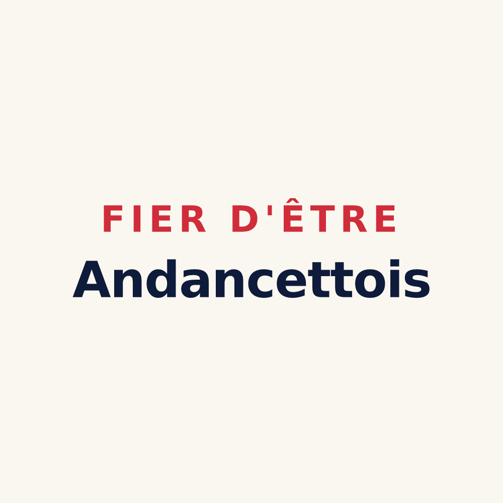 Tasse « Fier d'être Andancettois » — design pour Andancette