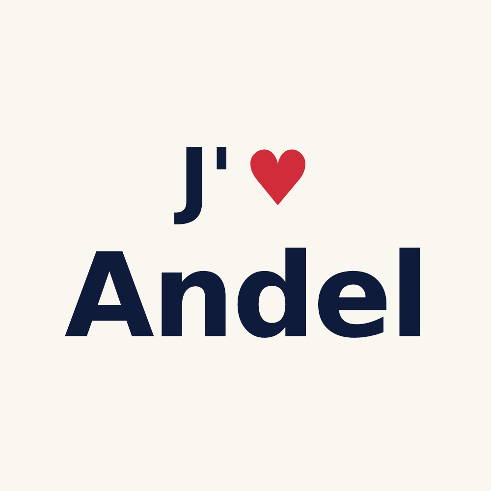 Tasse personnalisée Andel — design J'aime Andel