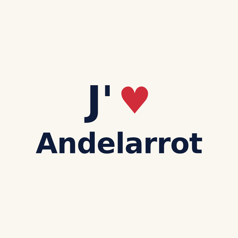 Tasse personnalisée Andelarrot — design J'aime Andelarrot