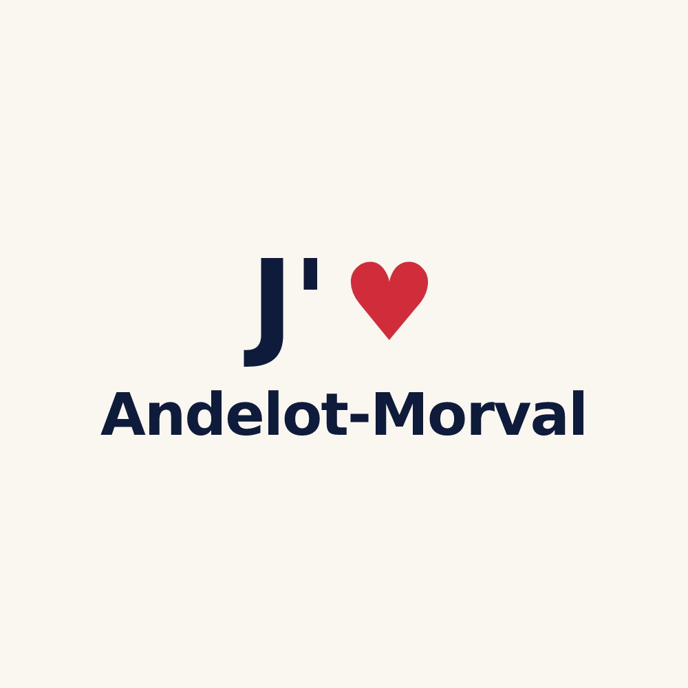 Tasse personnalisée Andelot-Morval — design J'aime Andelot-Morval