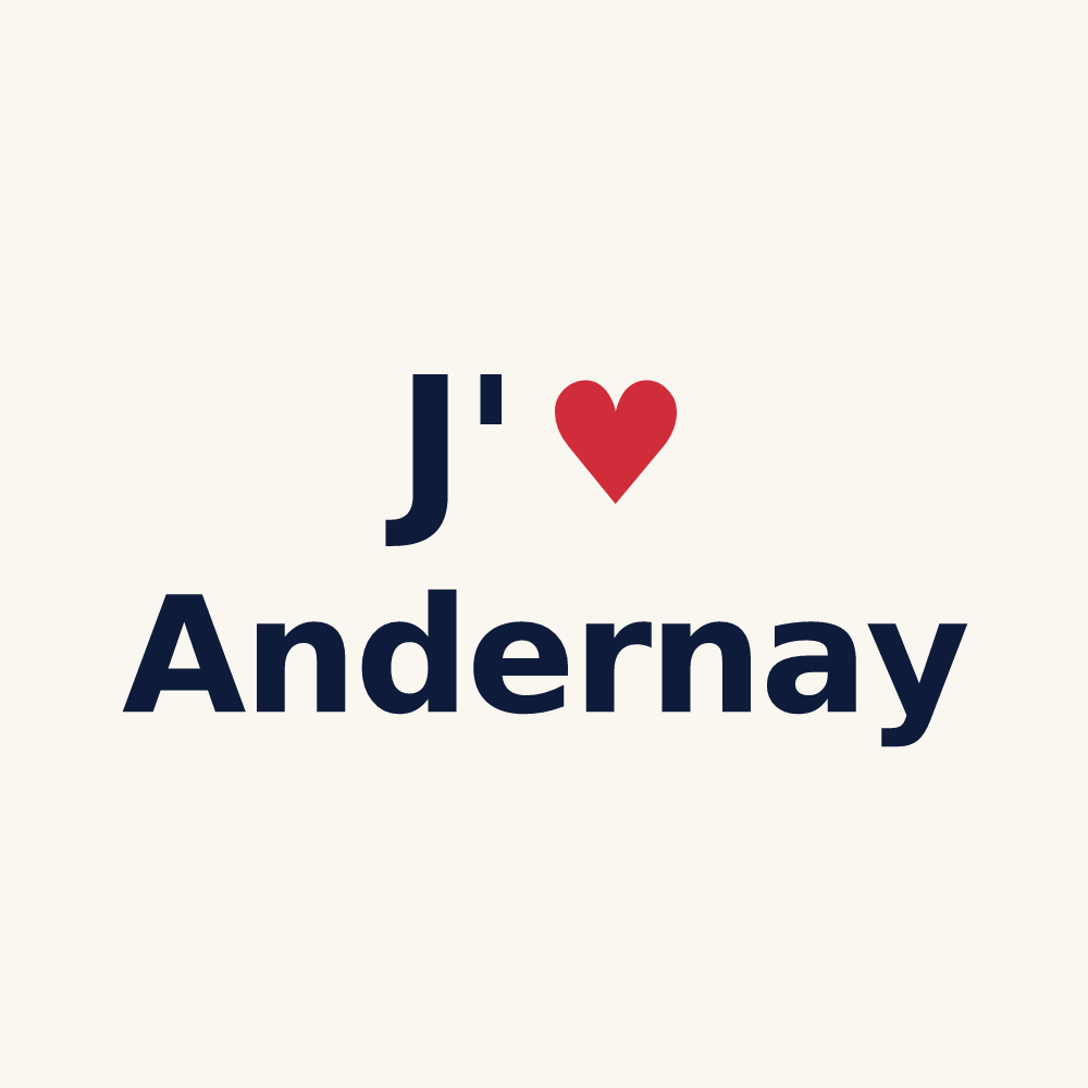 Tasse personnalisée Andernay — design J'aime Andernay