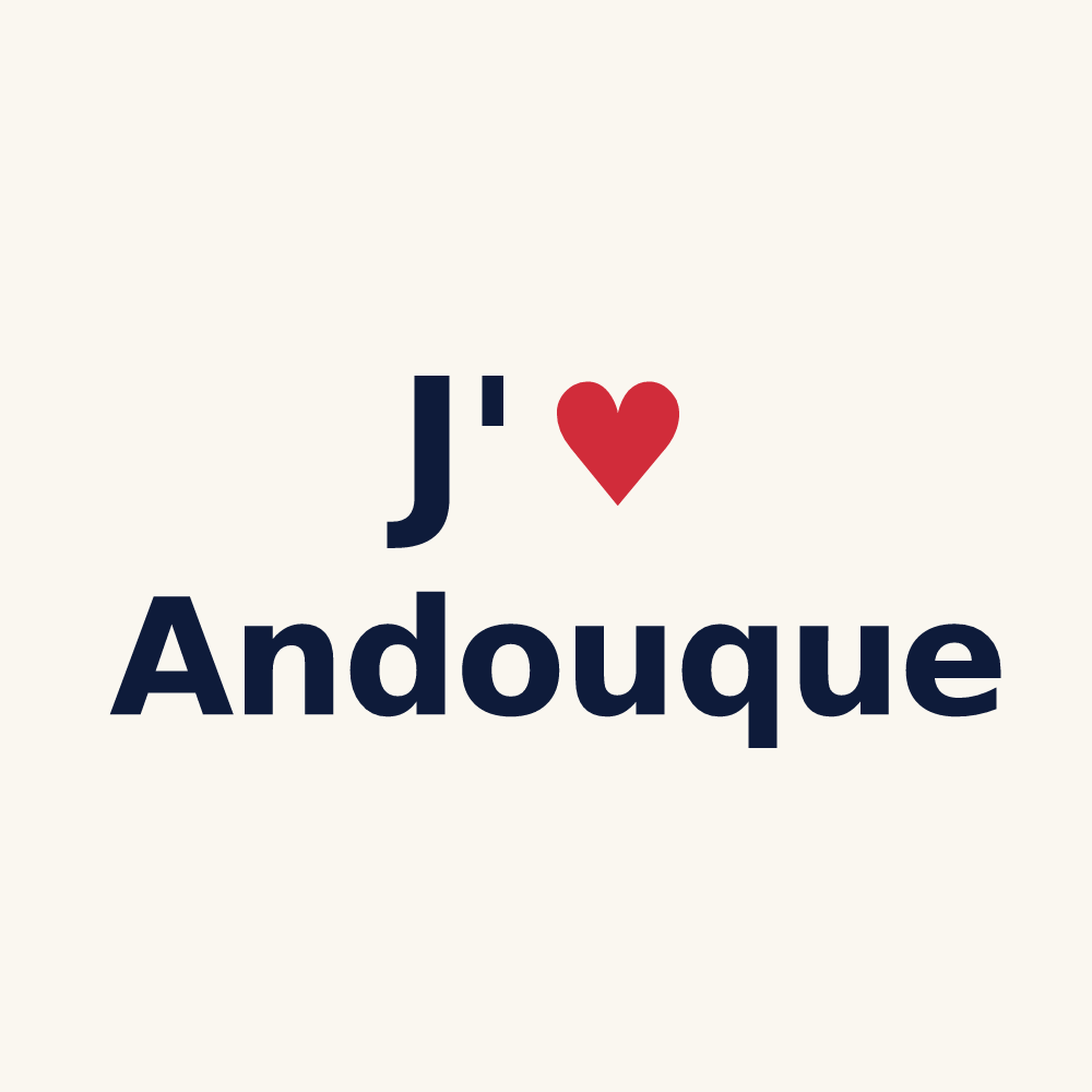 Tasse personnalisée Andouque — design J'aime Andouque