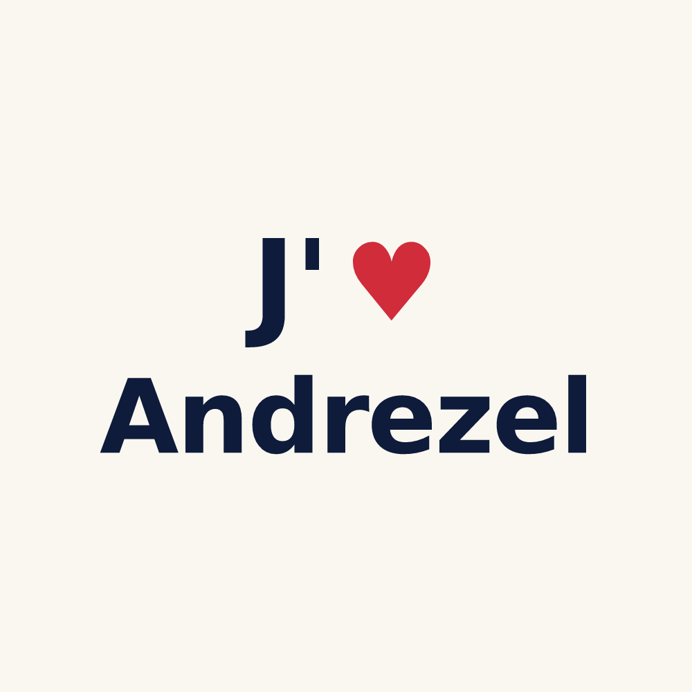 Tasse personnalisée Andrezel — design J'aime Andrezel
