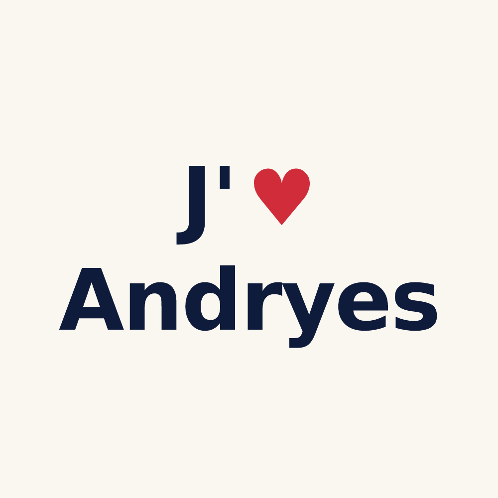 Tasse personnalisée Andryes — design J'aime Andryes