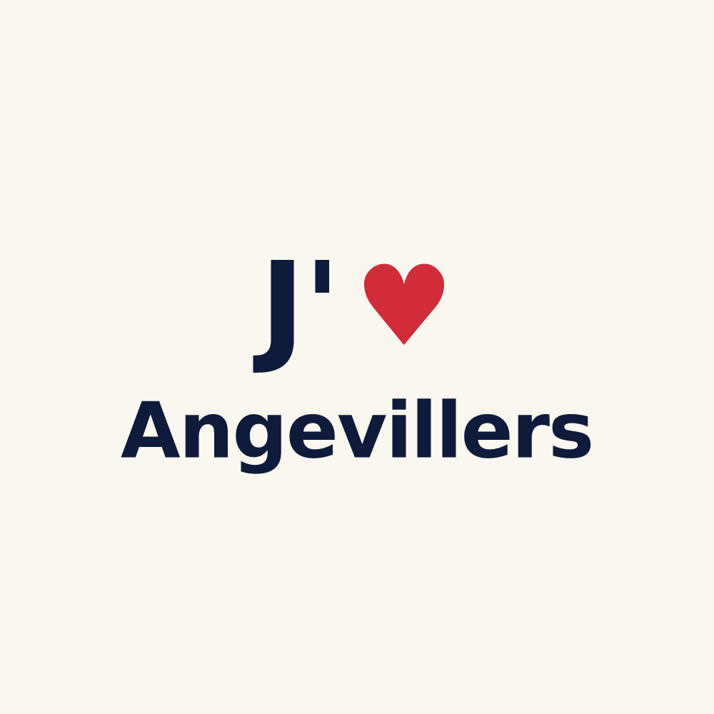 Tasse personnalisée Angevillers — design J'aime Angevillers