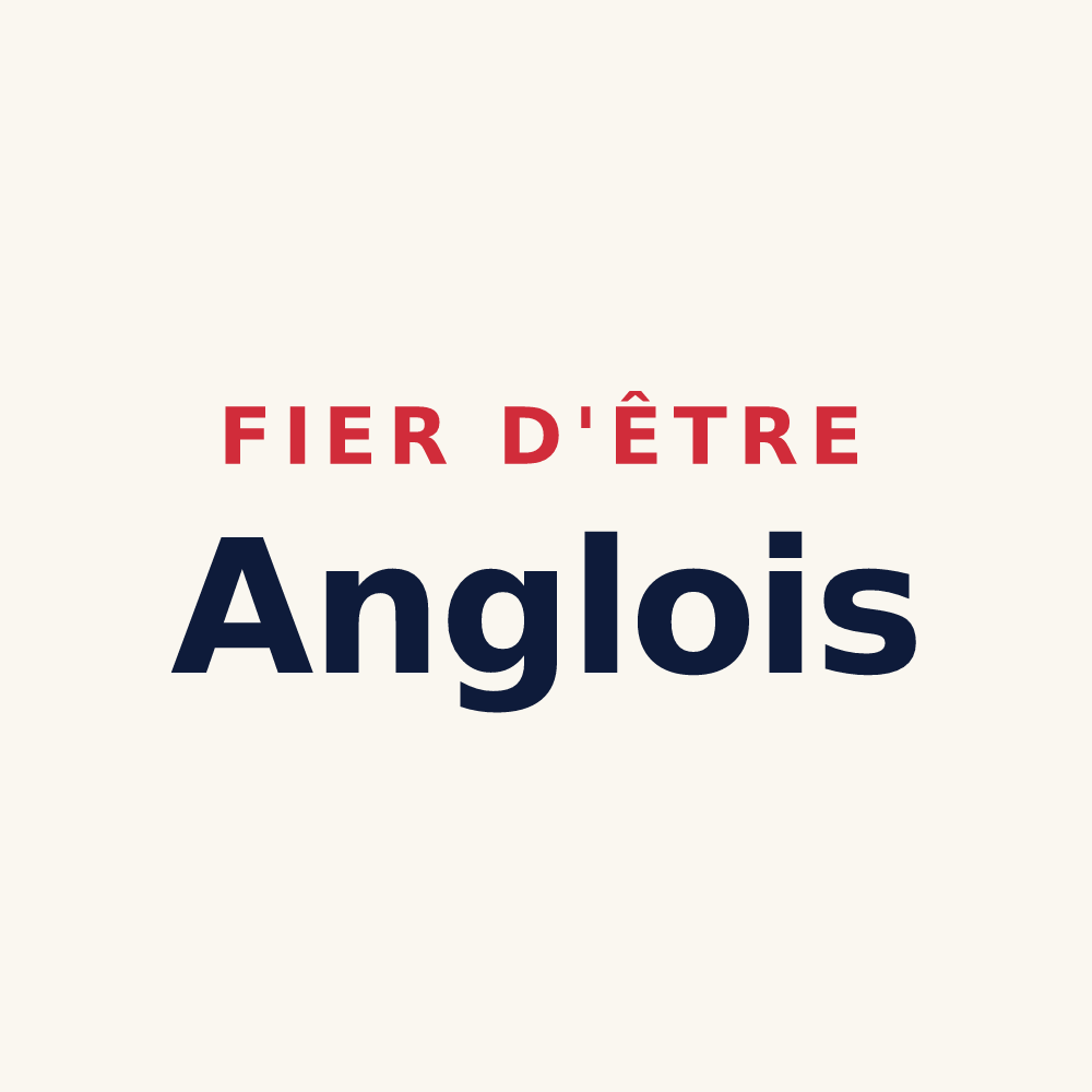 Tasse « Fier d'être Anglois » — design pour Angles-sur-l'Anglin