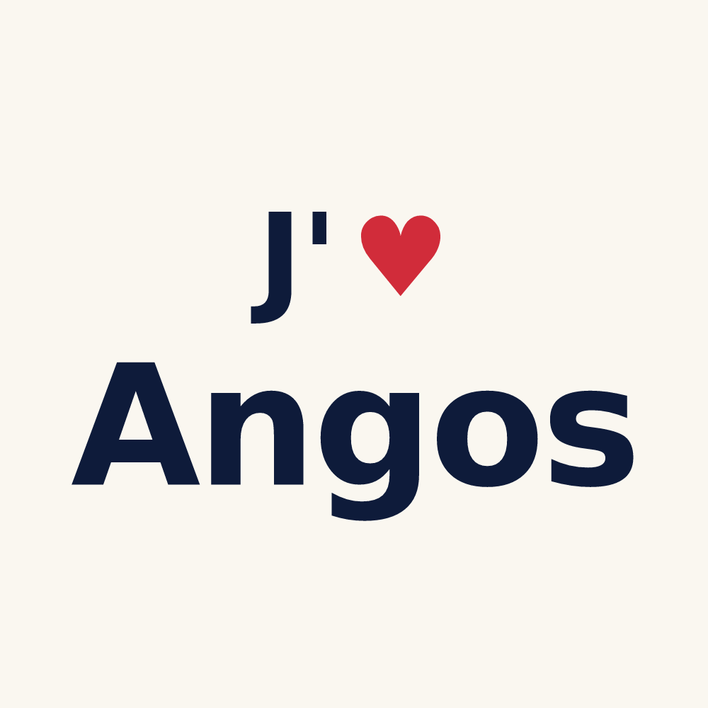 Tasse personnalisée Angos — design J'aime Angos