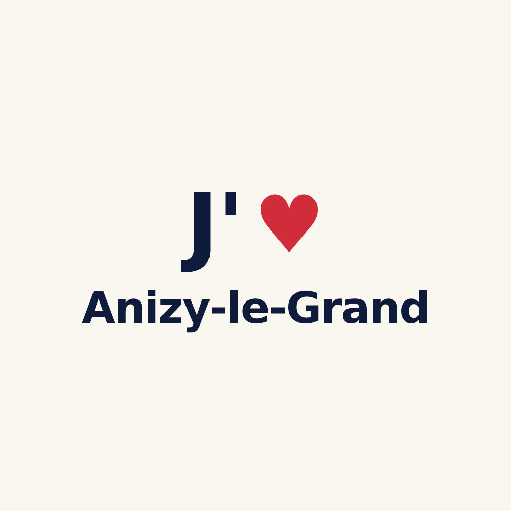 Tasse personnalisée Anizy-le-Grand — design J'aime Anizy-le-Grand