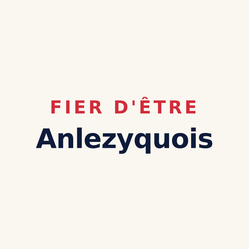 Tasse « Fier d'être Anlezyquois » — design pour Anlezy