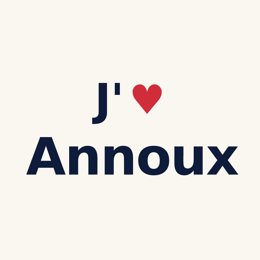 Tasse personnalisée Annoux — design J'aime Annoux