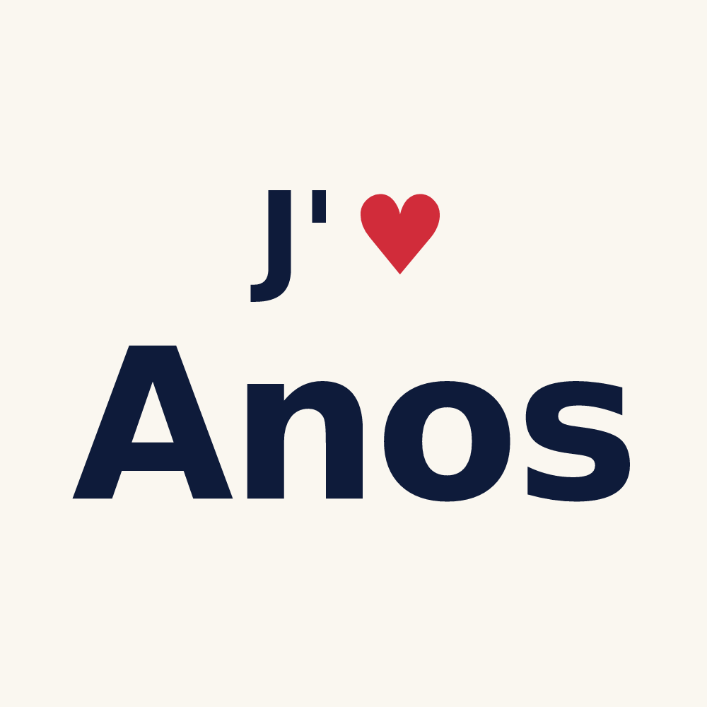 Tasse personnalisée Anos — design J'aime Anos