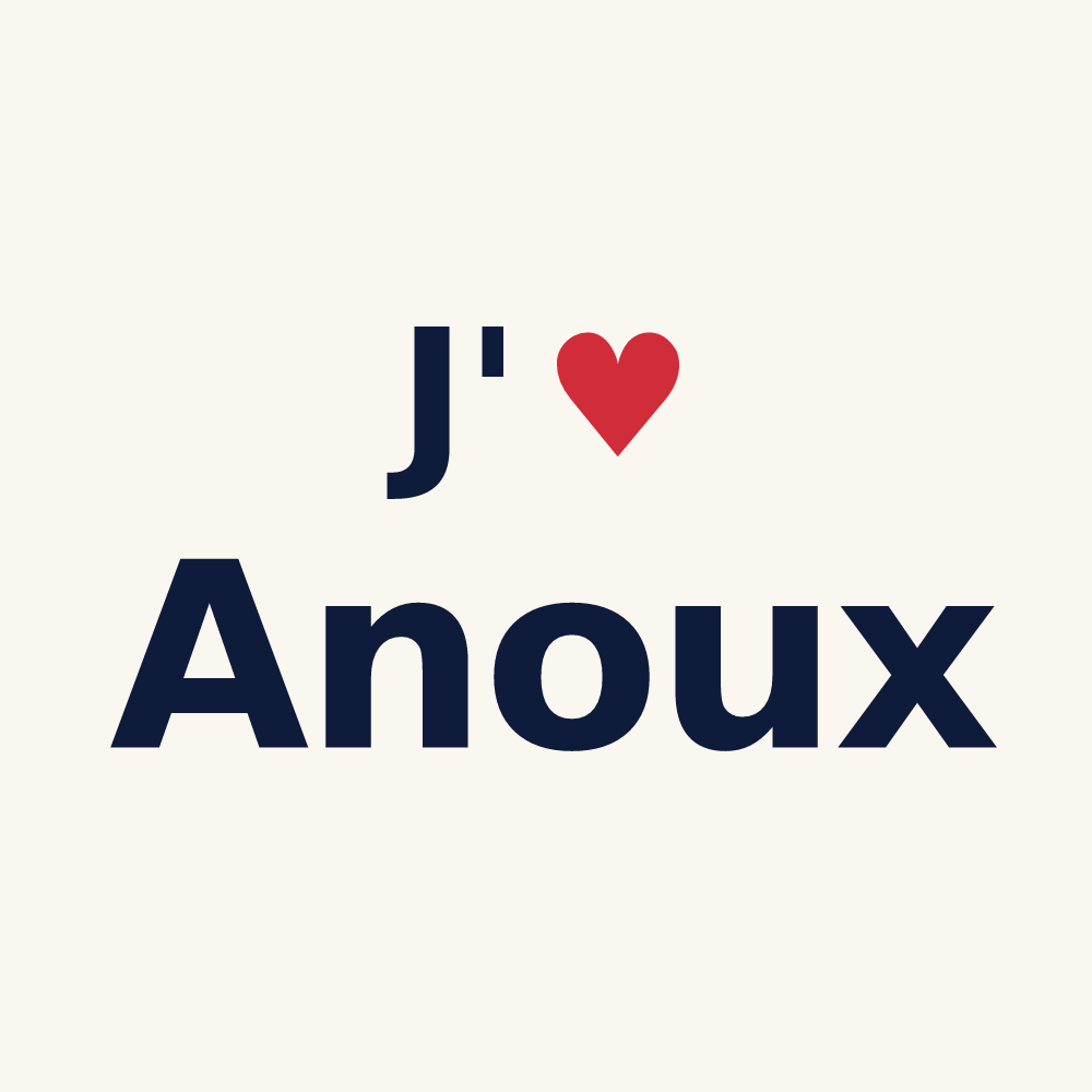 Tasse personnalisée Anoux — design J'aime Anoux