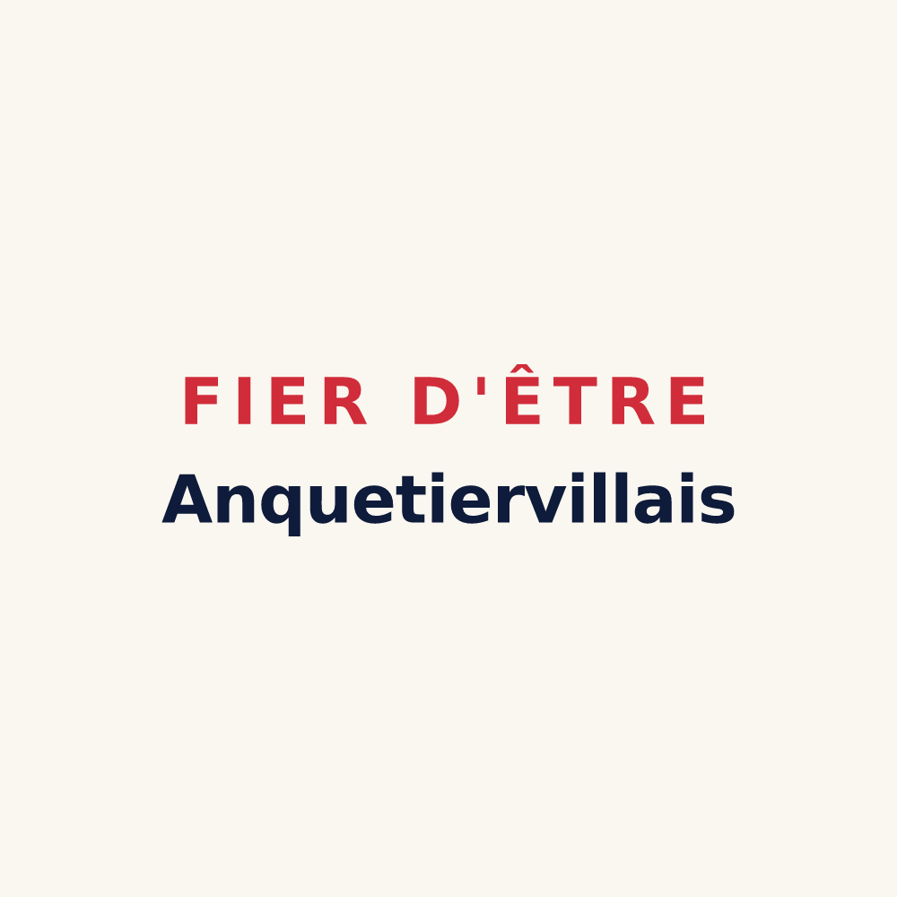 Tasse « Fier d'être Anquetiervillais » — design pour Anquetierville