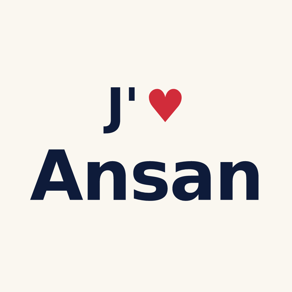 Tasse personnalisée Ansan — design J'aime Ansan