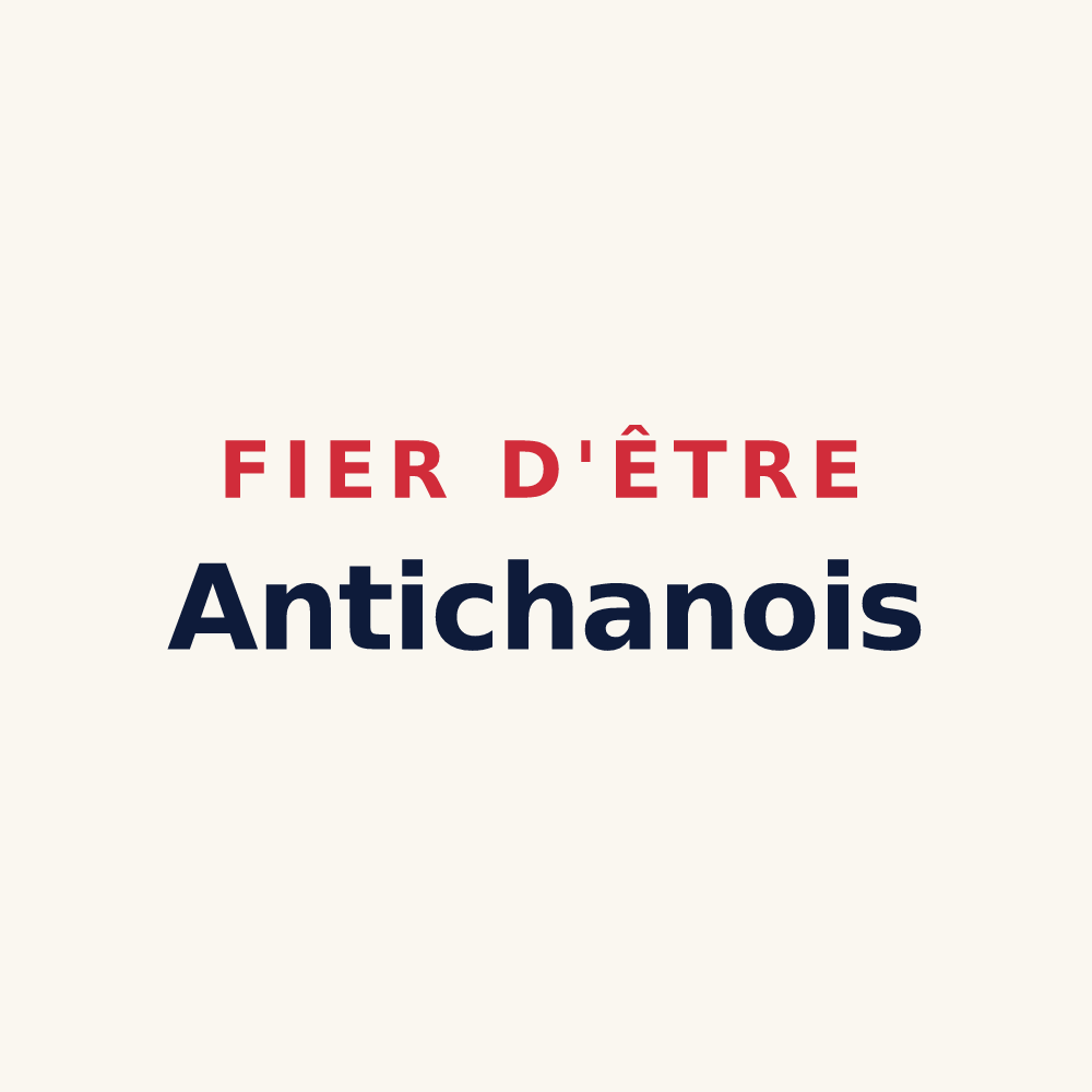 Tasse « Fier d'être Antichanois » — design pour Antichan