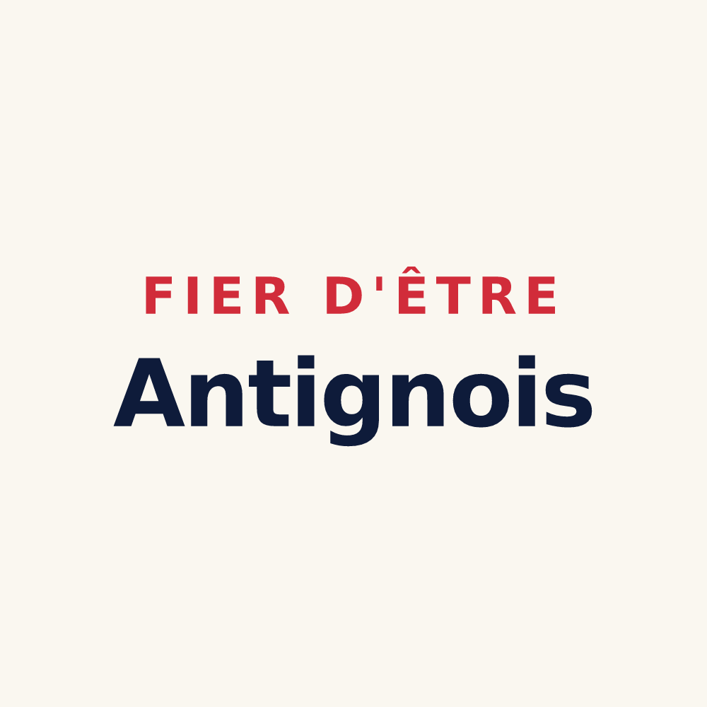 Tasse « Fier d'être Antignois » — design pour Antigny