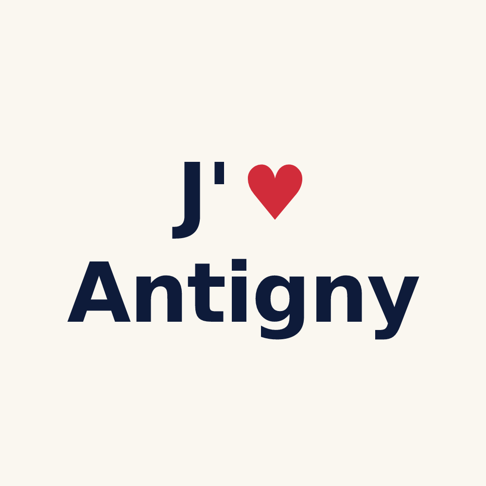 Tasse personnalisée Antigny — design J'aime Antigny
