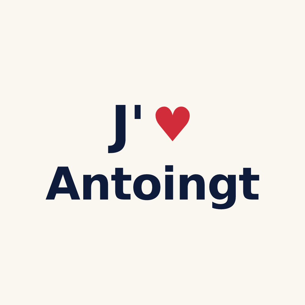 Tasse personnalisée Antoingt — design J'aime Antoingt
