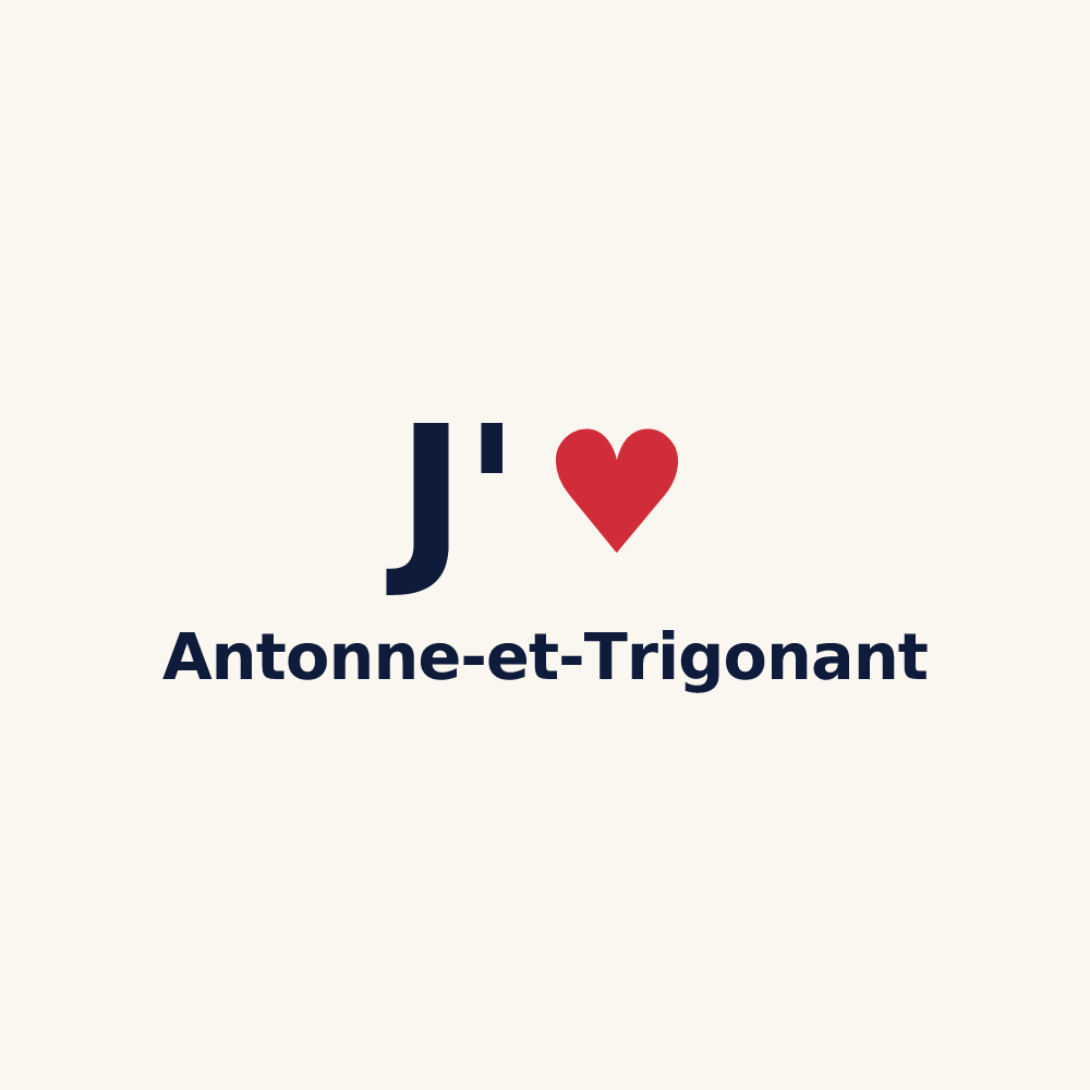 Tasse personnalisée Antonne-et-Trigonant — design J'aime Antonne-et-Trigonant