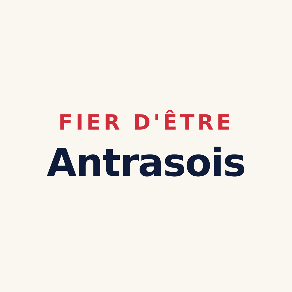 Tasse « Fier d'être Antrasois » — design pour Antras
