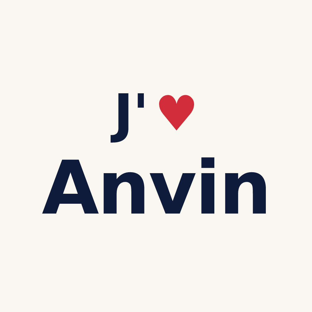 Tasse personnalisée Anvin — design J'aime Anvin