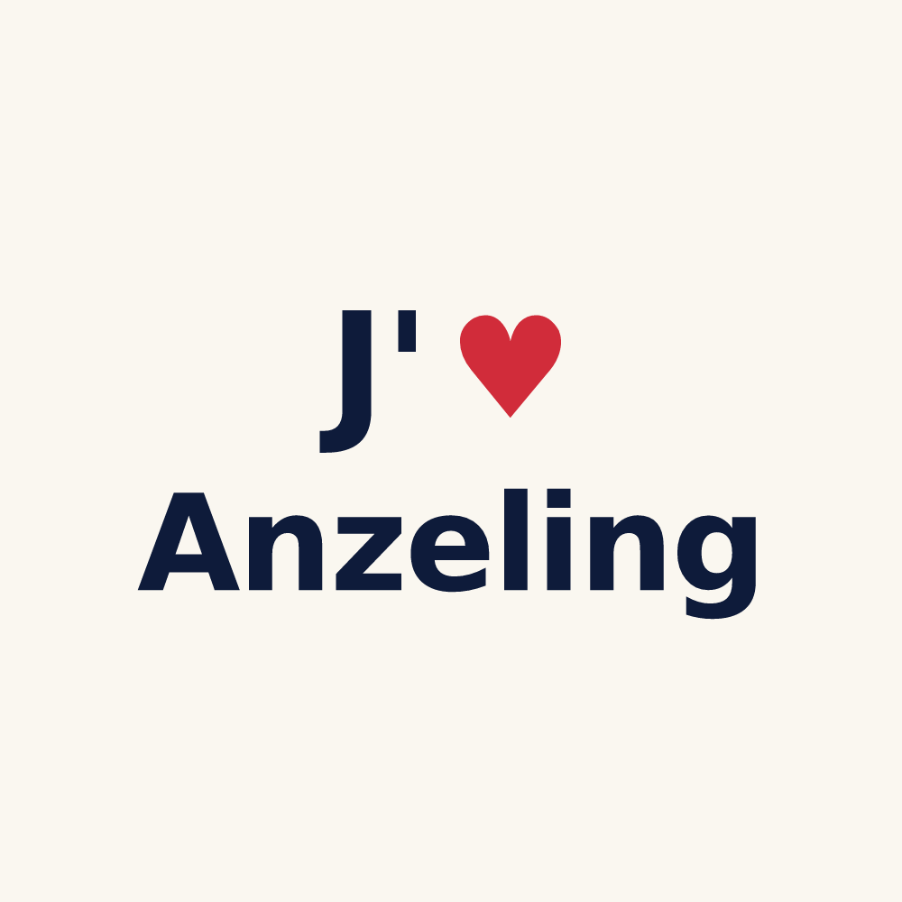 Tasse personnalisée Anzeling — design J'aime Anzeling