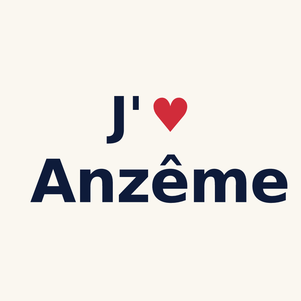Tasse personnalisée Anzême — design J'aime Anzême