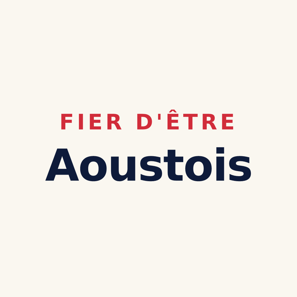 Tasse « Fier d'être Aoustois » — design pour Aouste-sur-Sye