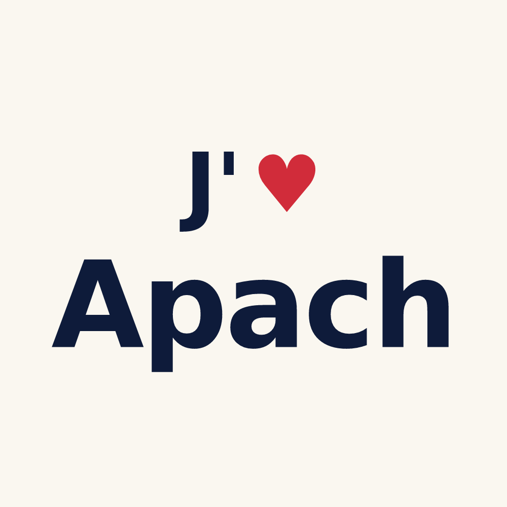 Tasse personnalisée Apach — design « J'aime Apach » imprimé sur la tasse