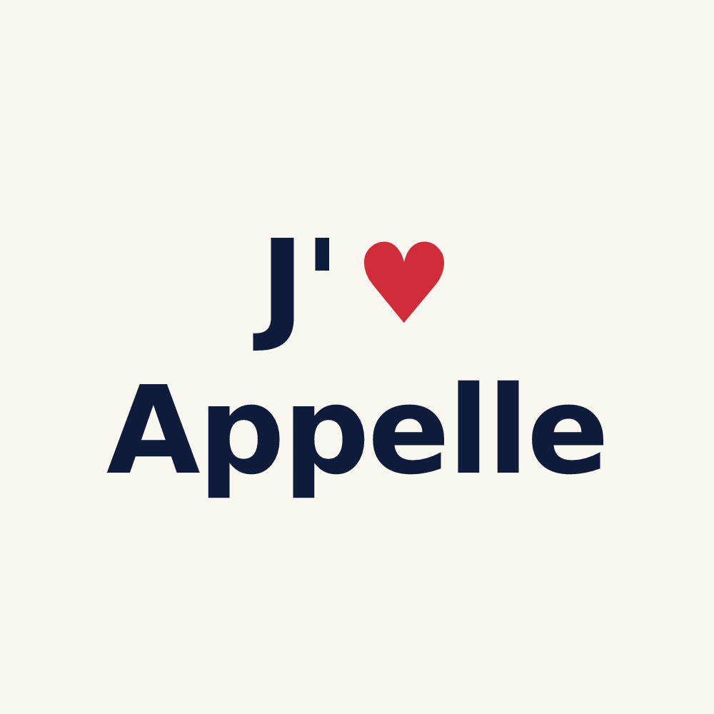 Tasse personnalisée Appelle — design J'aime Appelle