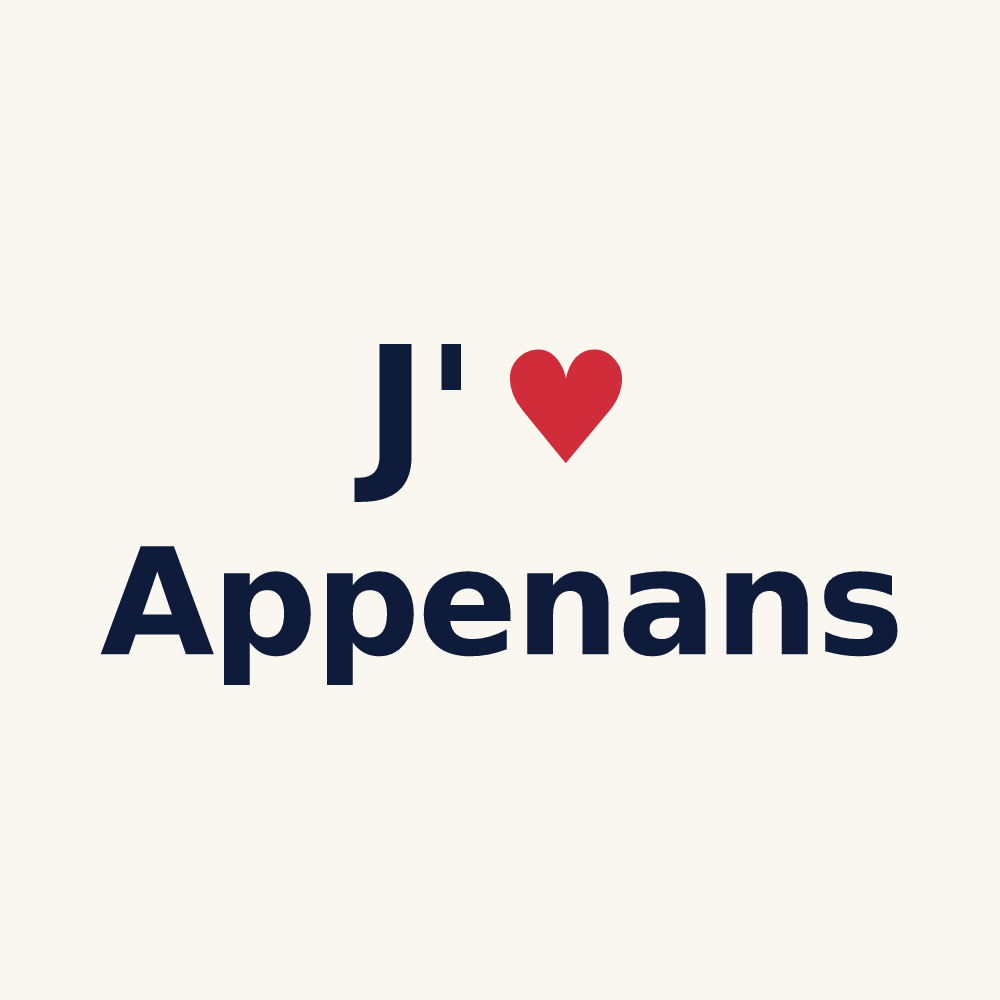 Tasse personnalisée Appenans — design J'aime Appenans