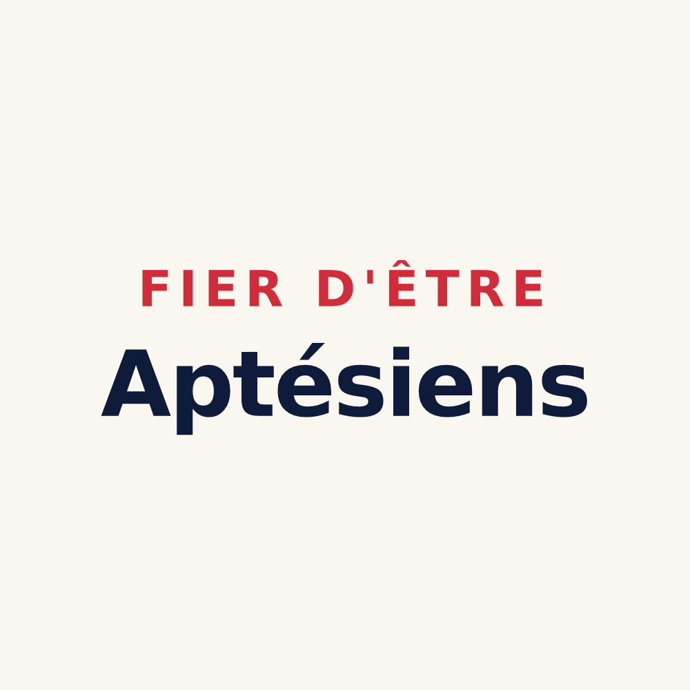 Tasse « Fier d'être Aptésiens » — design pour Apt