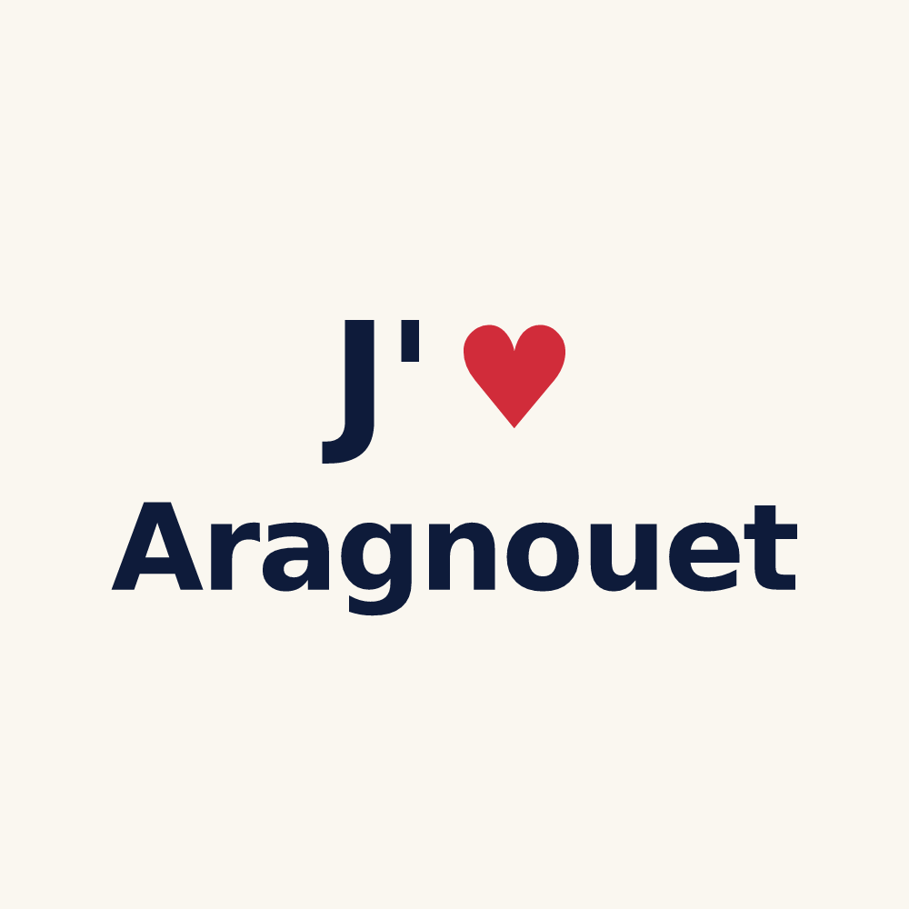 Tasse personnalisée Aragnouet — design J'aime Aragnouet
