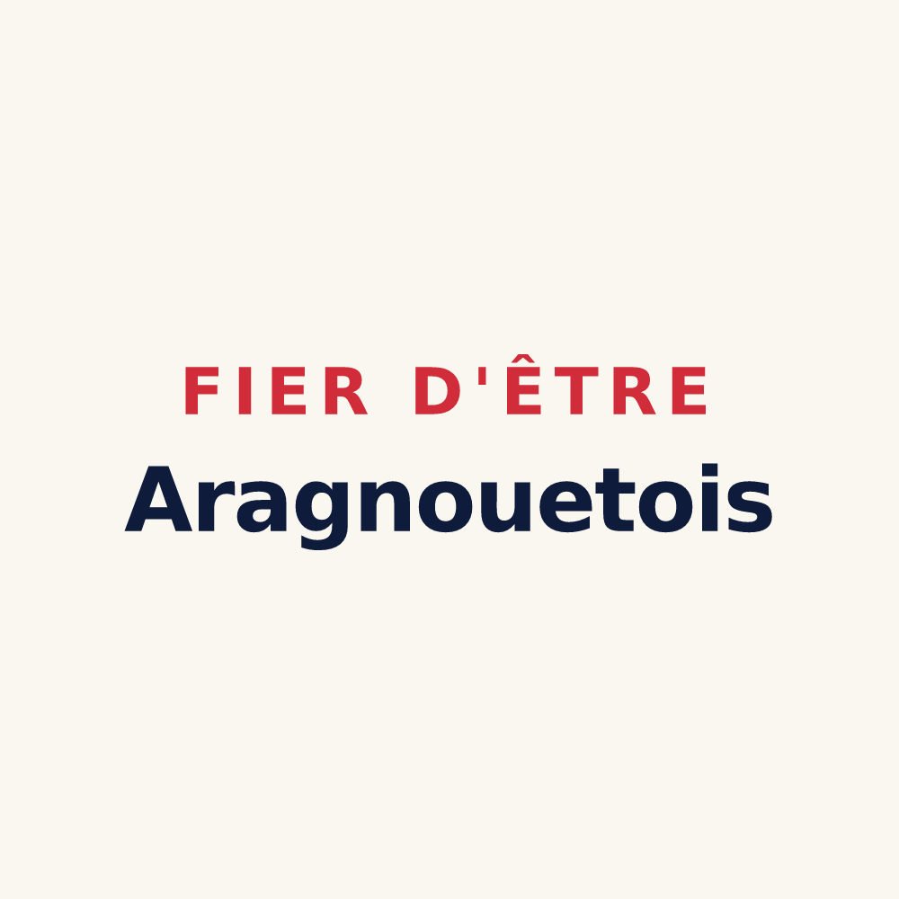 Tasse « Fier d'être Aragnouetois » — design pour Aragnouet
