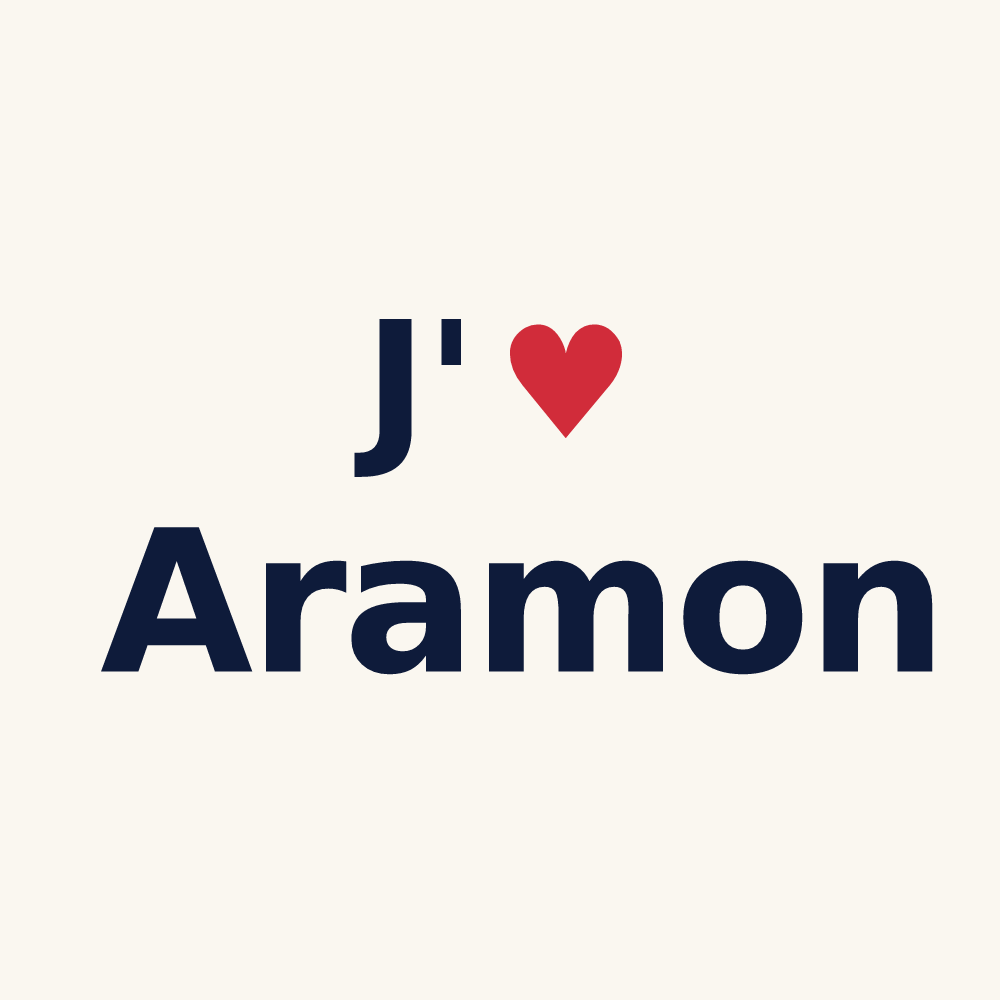 Tasse personnalisée Aramon — design J'aime Aramon