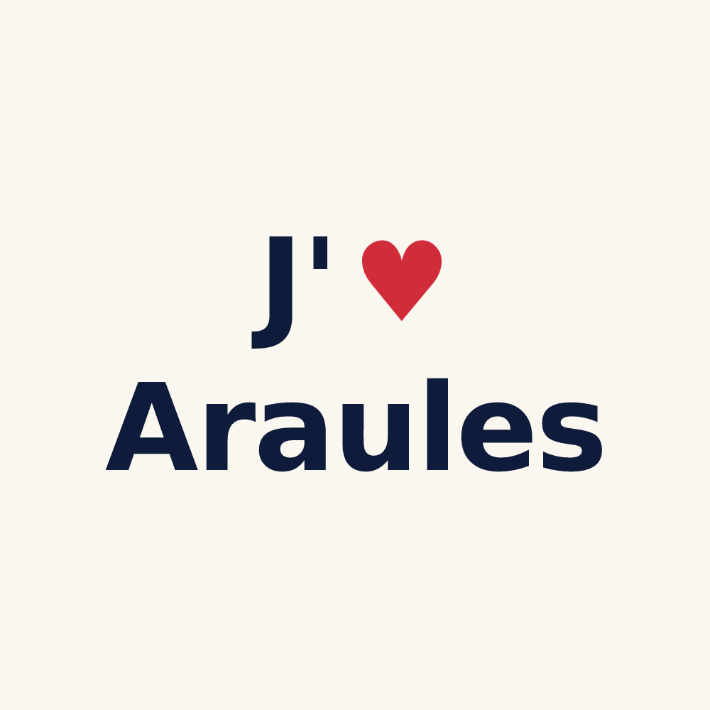 Tasse personnalisée Araules — design J'aime Araules