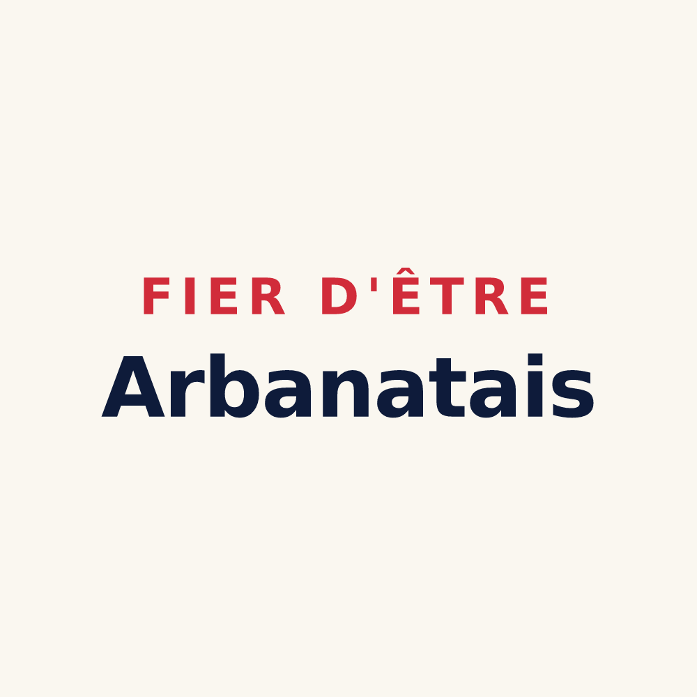 Tasse « Fier d'être Arbanatais » — design pour Arbanats