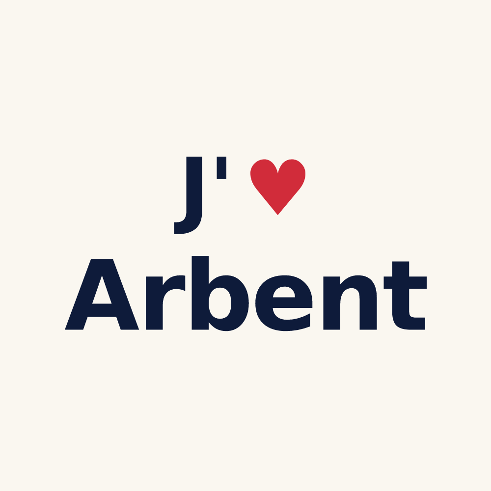 Tasse personnalisée Arbent — design J'aime Arbent