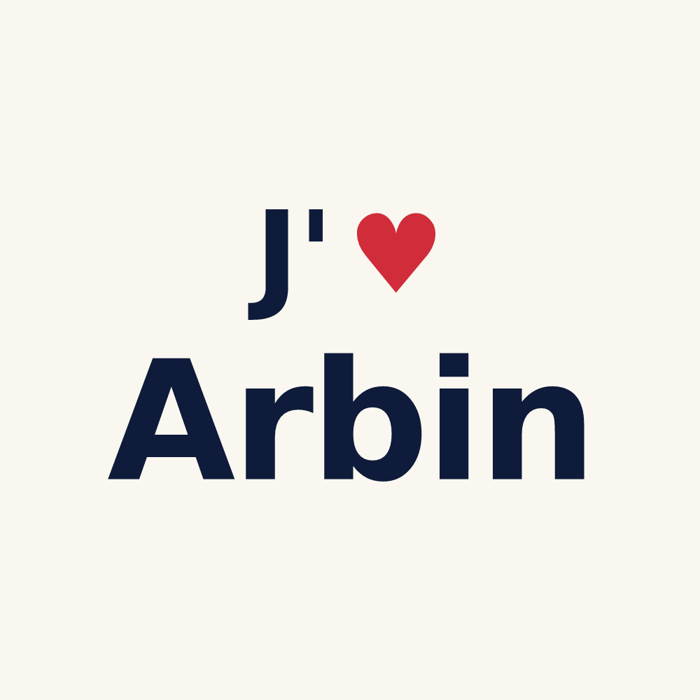 Tasse personnalisée Arbin — design J'aime Arbin