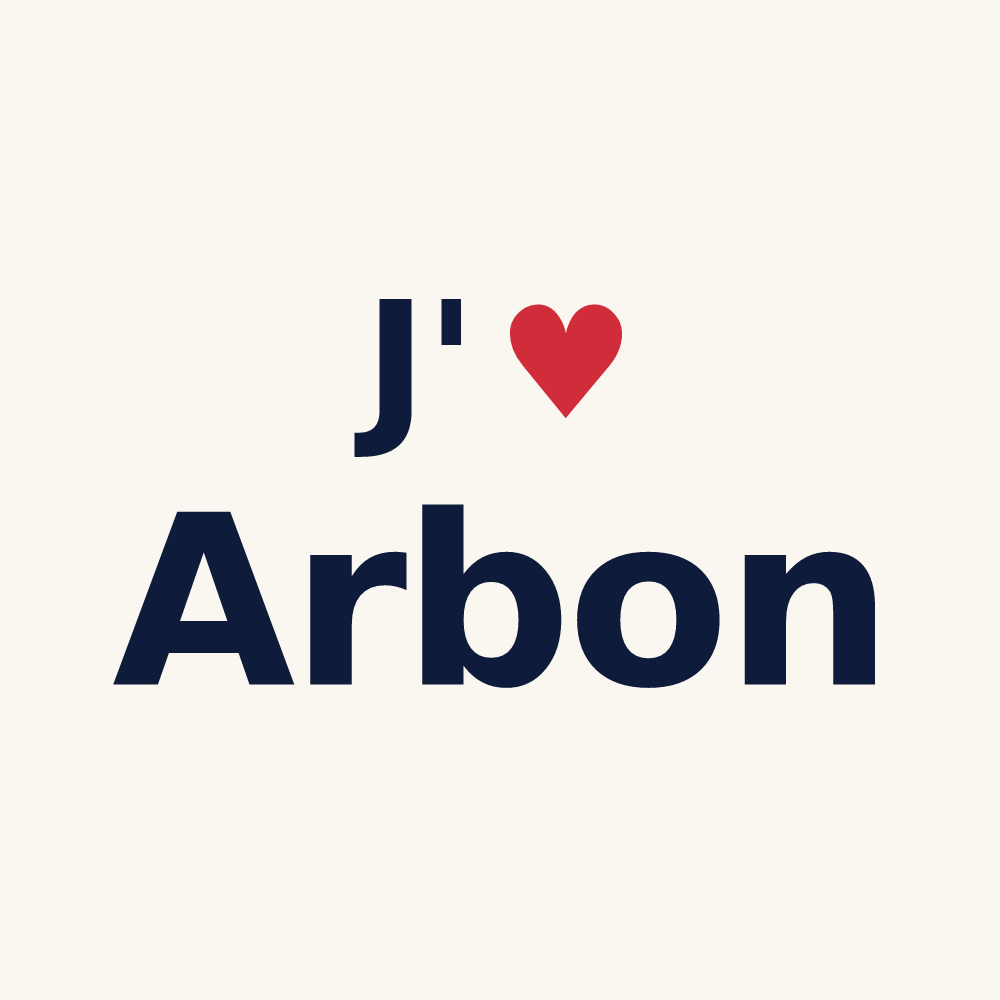 Tasse personnalisée Arbon — design J'aime Arbon